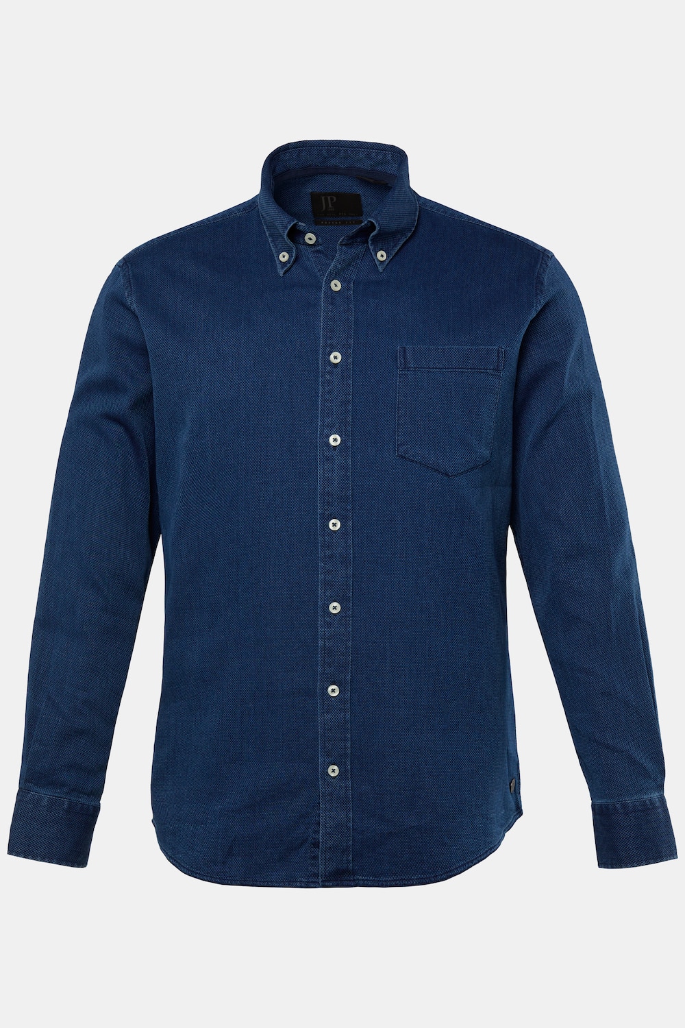 JP 1880 denim overhemd, lange mouwen, buttondown-kraag, vintage look, Modern Fit, tot 8XL