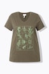 Eco Cotton Short Sleeve V-Neck Floral Graphic Tee
