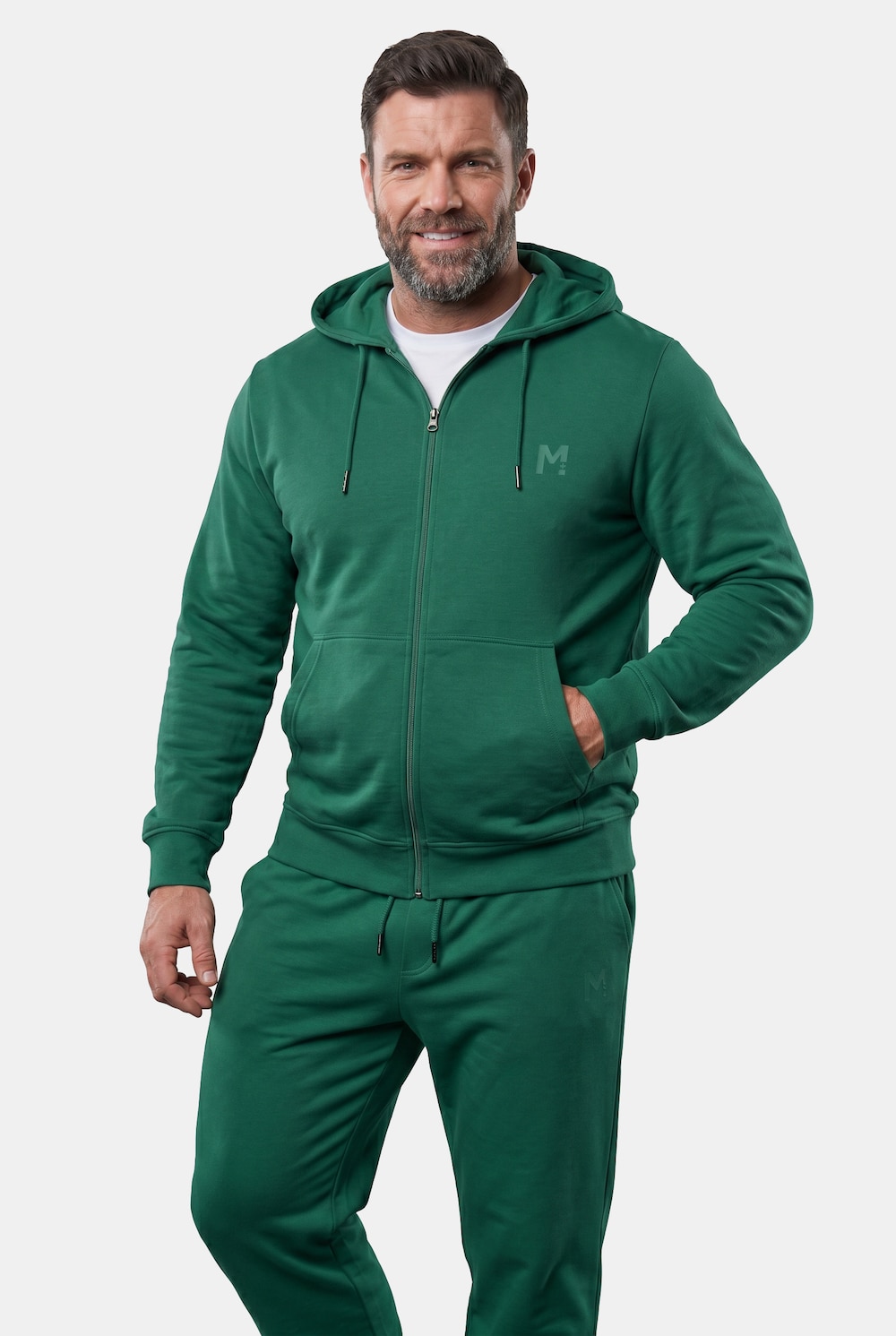 Kapuzen-Sweatjacke, Basic, bis 8 XL