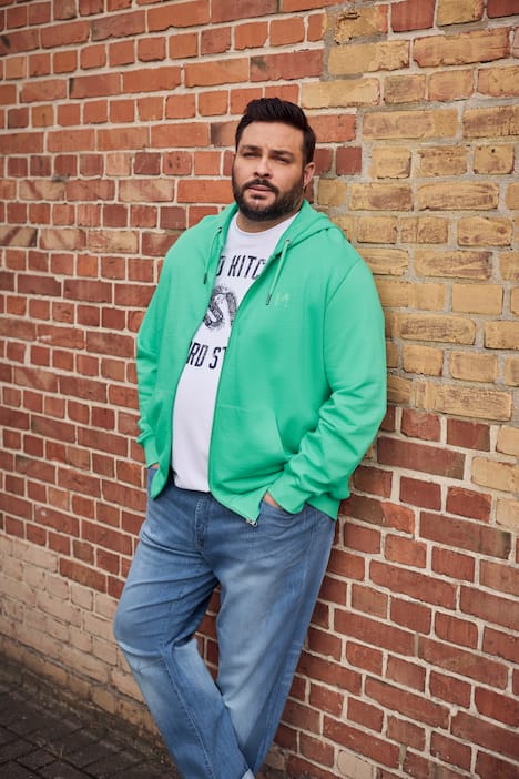 Men+ Kapuzen-Sweatjacke, Basic, bis 8 XL