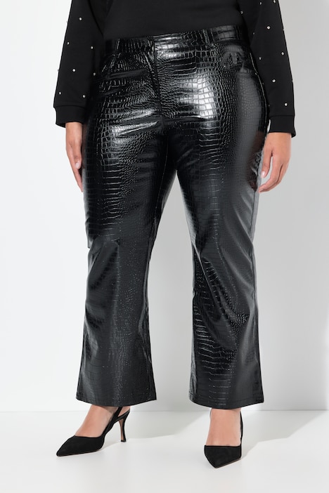 Faux Crocodile Leather Pants