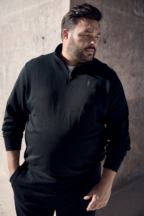 Men+ Sweat-Troyer, Basic, Zippkragen, bis 8 XL