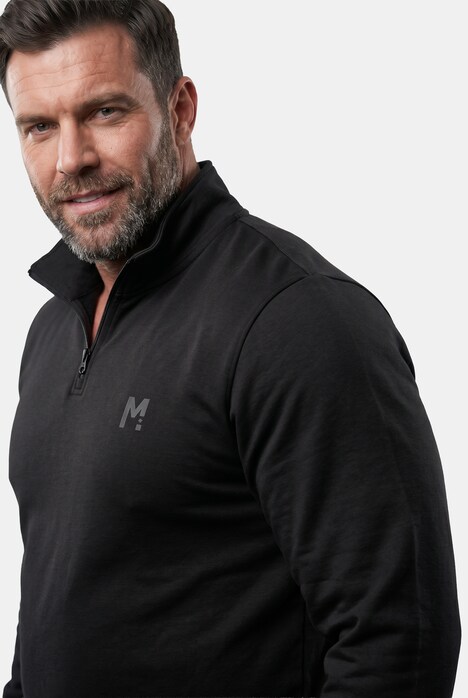 Sweat-Troyer, Basic, Zippkragen, bis 8 XL