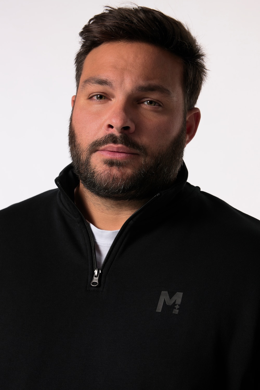 Stora storlekar Mjukiströja, Her, svart, storlek: XXL, Bomull, Men Plus
