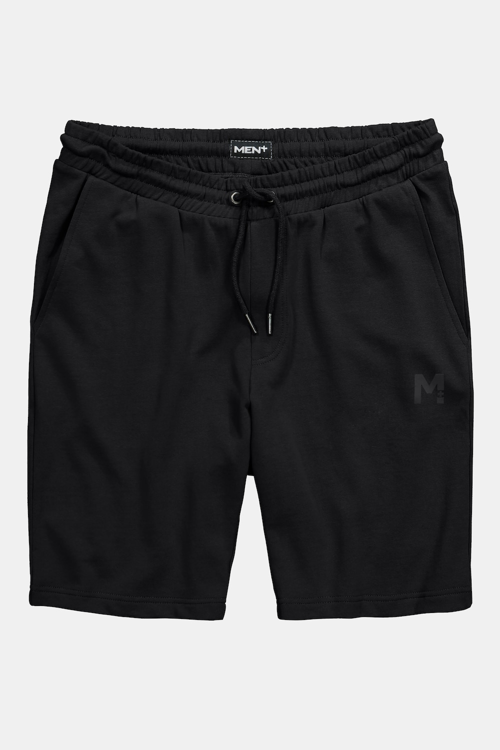 Stora storlekar Mjukisshorts, Her, svart, storlek: 3XL, Bomull, Men Plus