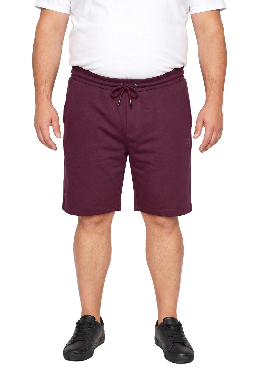 Stora storlekar Mjukisshorts, Her, lila, storlek: 4XL, Bomull, Men Plus
