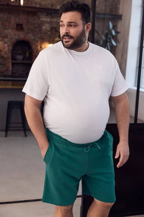 Men+ sweat Bermuda shorts, basic, elasticated waistband, up to 8 XL