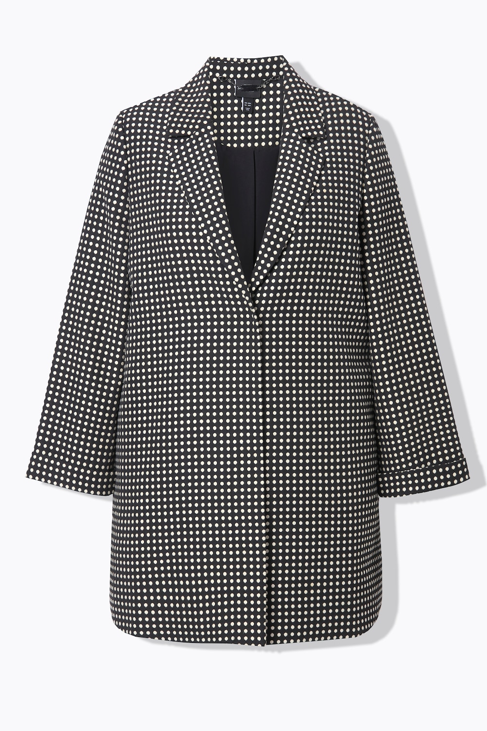 Stora storlekar Jacquard-Jacka, Dam, svart, storlek: 42/44, Polyester/Bomull, Ulla Popken