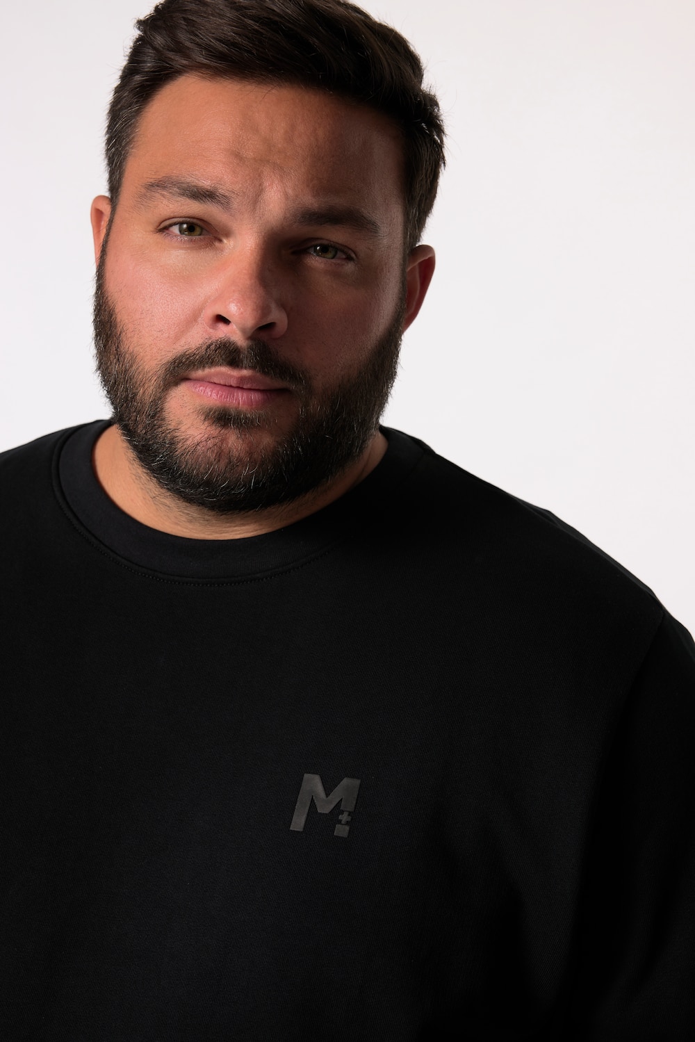 Stora storlekar Mjukiströja, Her, svart, storlek: 3XL, Bomull/Viskos, Men Plus
