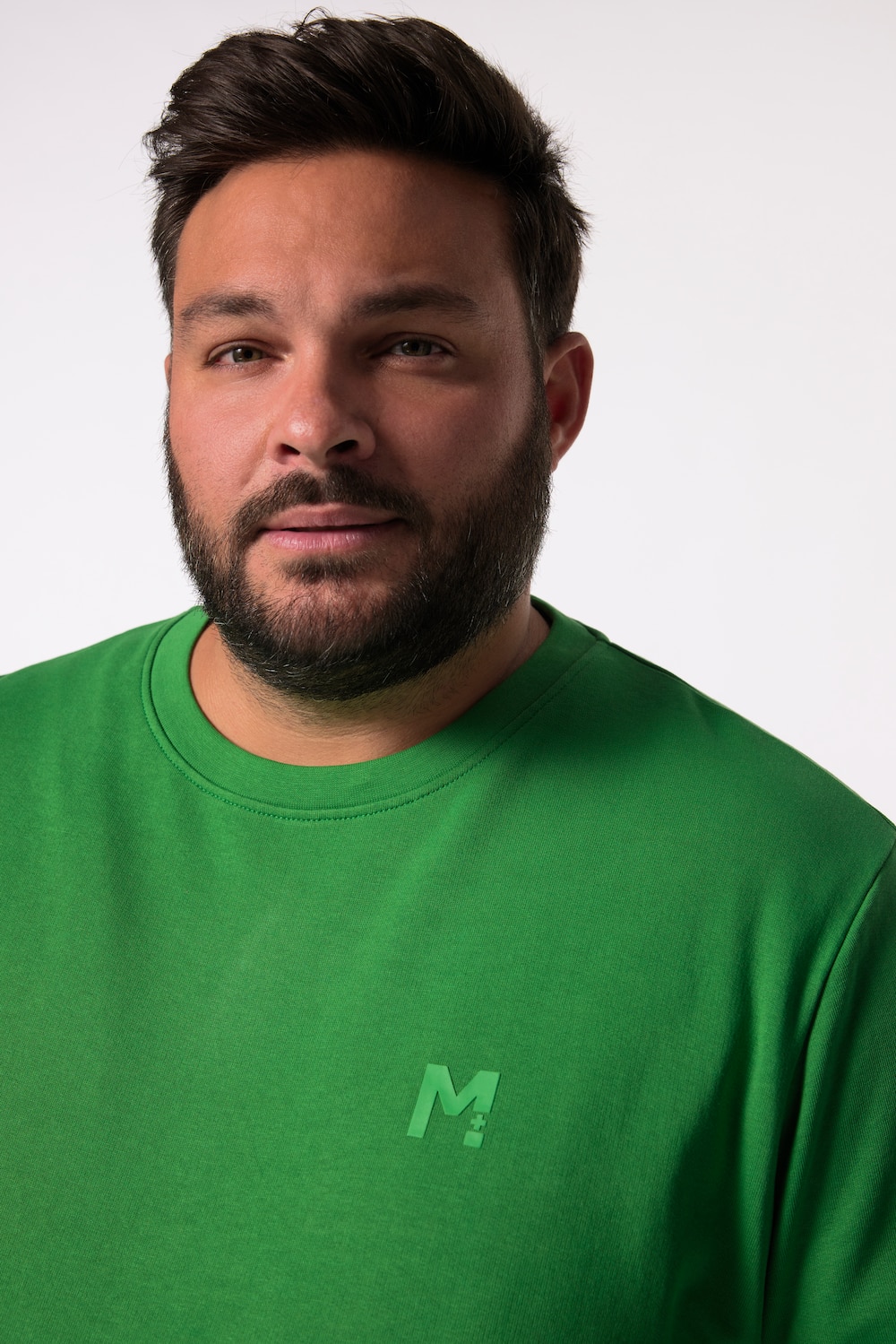 Stora storlekar Mjukiströja, Her, grön, storlek: 3XL, Bomull/Viskos, Men Plus