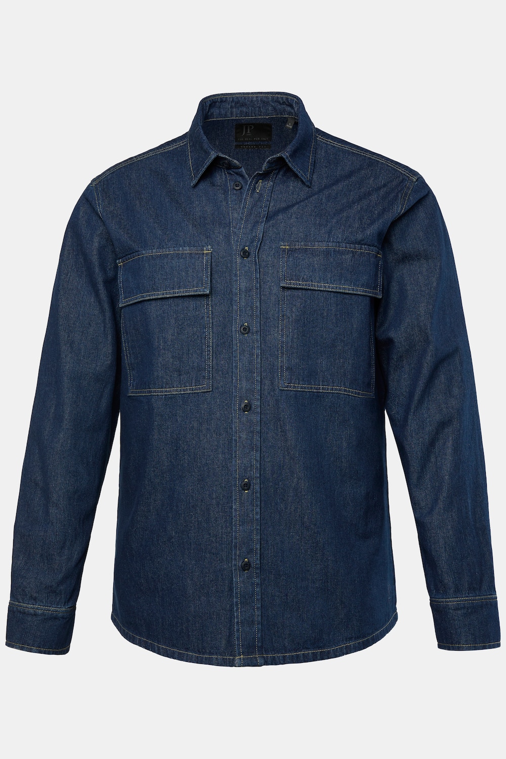 JP 1880 denim overhemd, lange mouwen, kentkraag, Modern Fit, tot 8XL