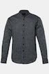 Chemise à rayures JP 1880 en lin mélangé, manches longues et col montant, coupe Modern Fit - jusqu'au 8 XL