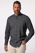 Chemise à rayures JP 1880 en lin mélangé, manches longues et col montant, coupe Modern Fit - jusqu'au 8 XL