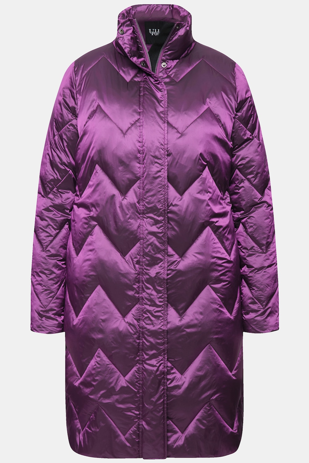 Stora storlekar Quiltad kappa, Dam, lila, storlek: 46/48, Polyester/Syntetfibrer, Ulla Popken