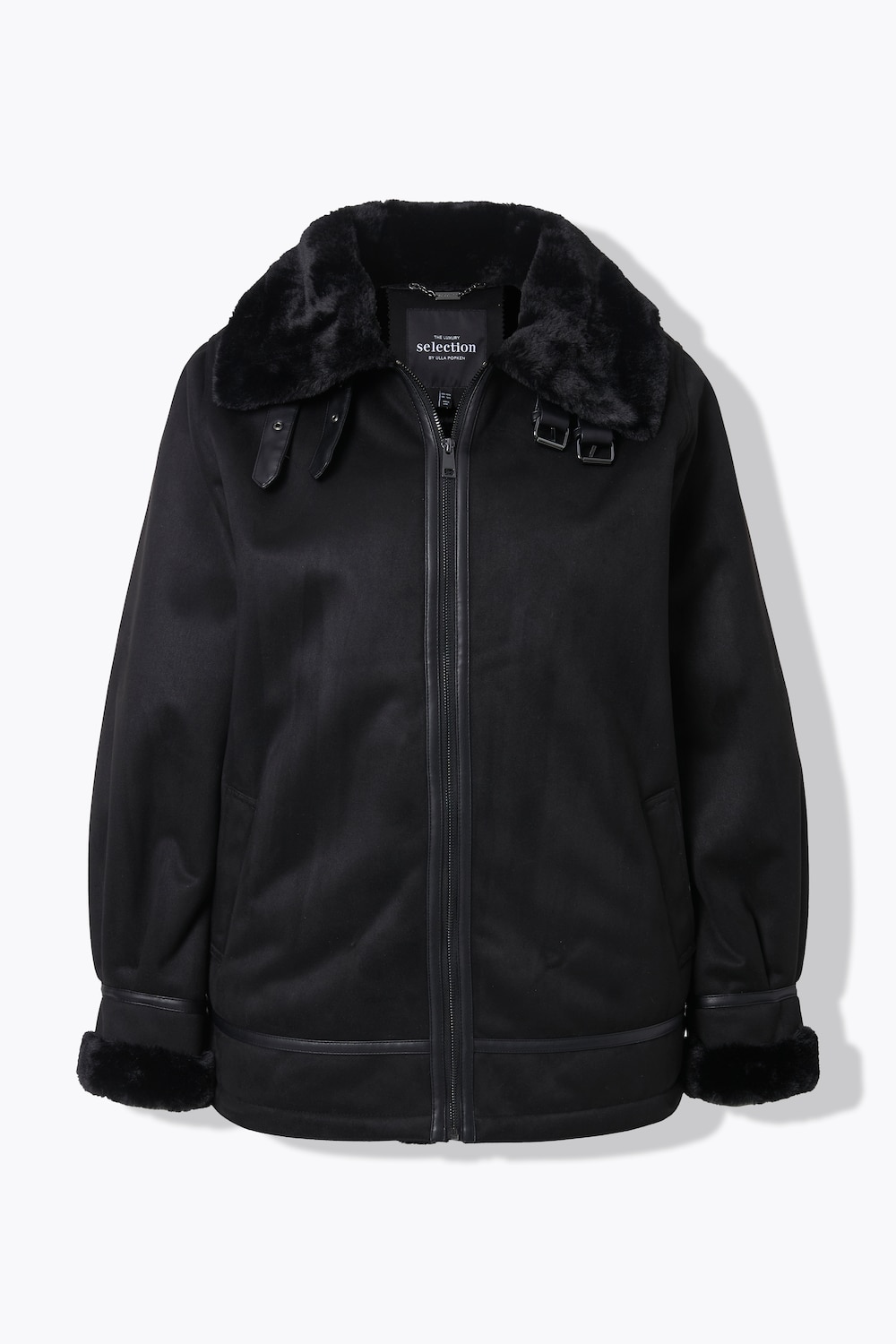 Stora storlekar Pilotjacka, Dam, svart, storlek: 42/44, Polyester, Ulla Popken