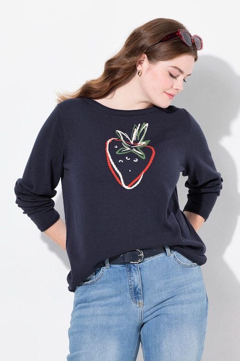 Eco Cotton Strawberry Long Sleeve Graphic Tee