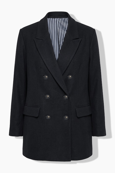 Blazer coupe Loose Shape, double rangée de boutons et col à revers