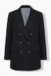 Blazer coupe Loose Shape, double rangée de boutons et col à revers