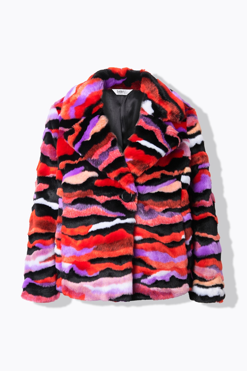Stora storlekar Plyschjacka, Dam, röd, storlek: 44, Polyester, Angel of Style