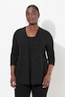 2-in-1-Blusenshirt, Glitzer, V-Ausschnitt, 3/4-Arm