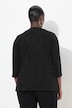 2-in-1-Blusenshirt, Glitzer, V-Ausschnitt, 3/4-Arm