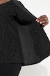 2-in-1-Blusenshirt, Glitzer, V-Ausschnitt, 3/4-Arm