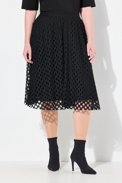 Layered Lace Midi Skirt