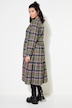 Midi-Flanellkleid, Karo, Tunika-Ausschnitt, Langarm
