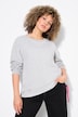 Sudadera, cintas ajustables laterales, cuello redondo, manga larga