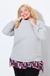 Sudadera, cintas ajustables laterales, cuello redondo, manga larga