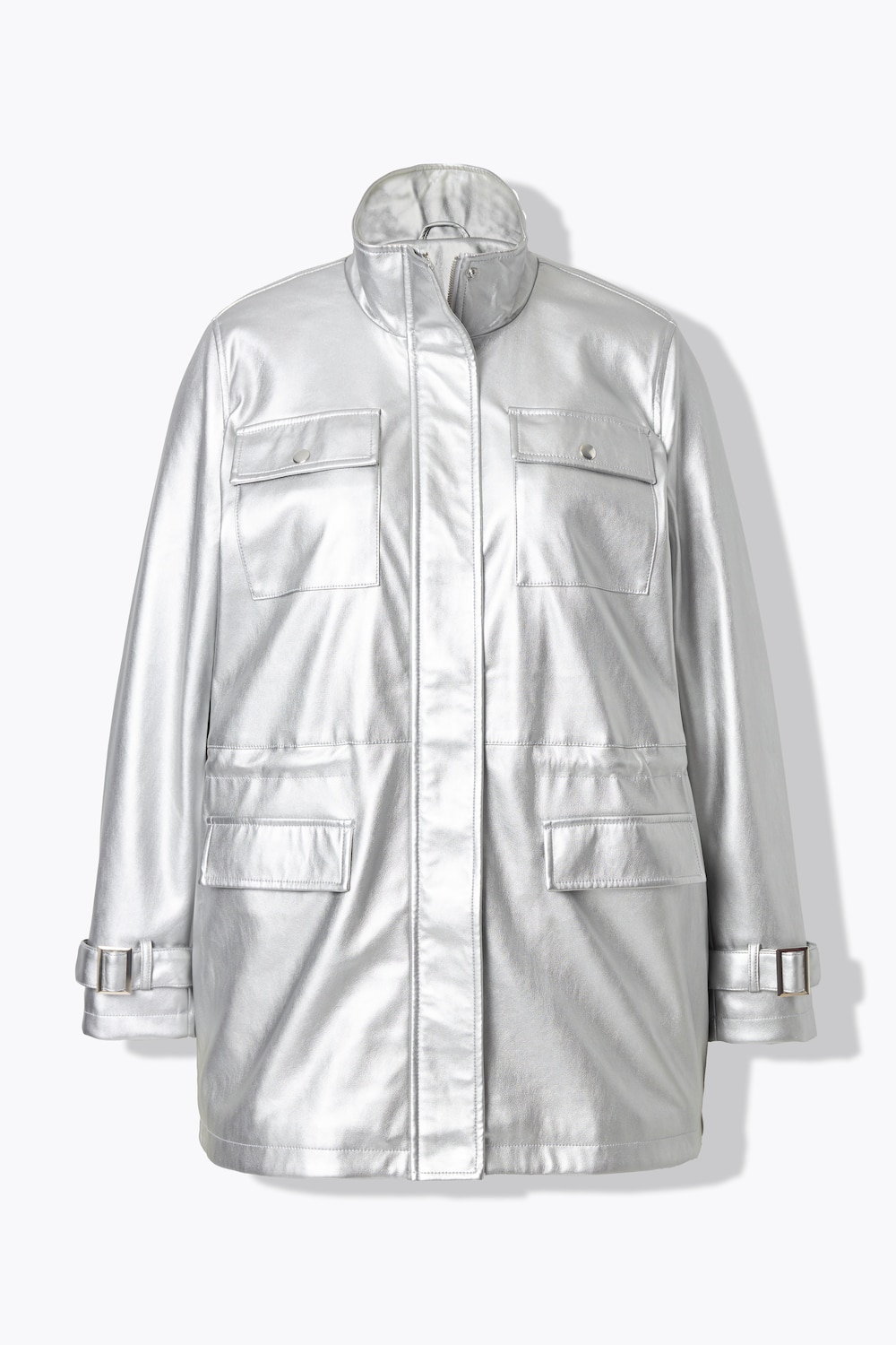 Stora storlekar Jacka, Dam, grå, storlek: 52, Polyester/Syntetfibrer, Mia Moda