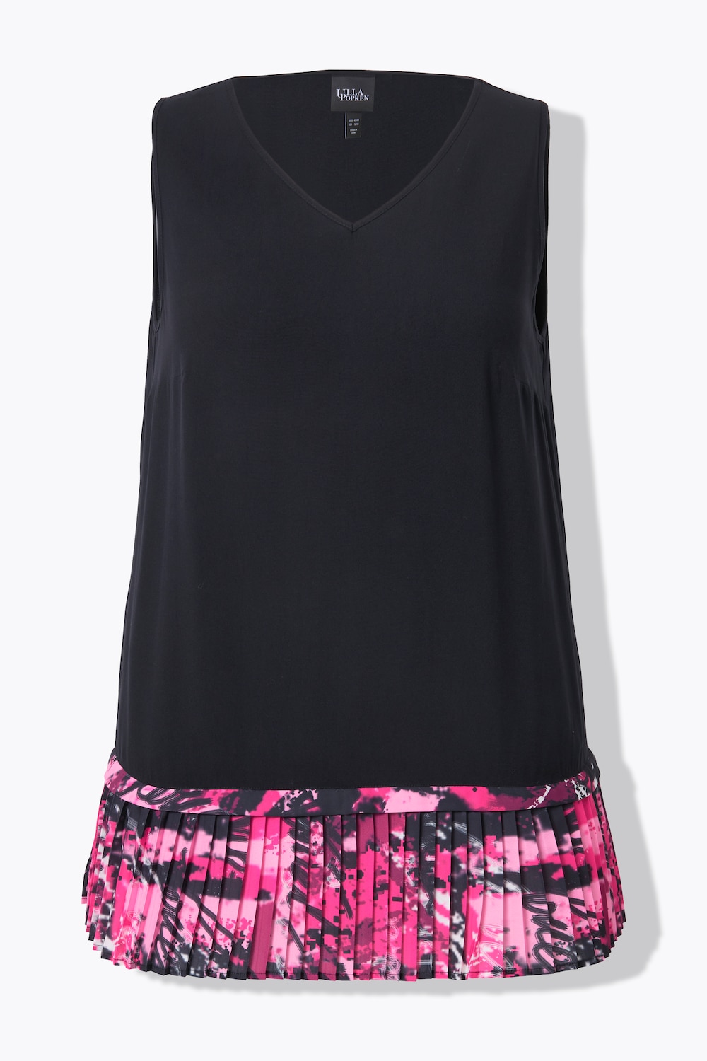 Stora storlekar Blus-topp, Dam, svart, storlek: 54/56, Viskos/Polyester, Ulla Popken