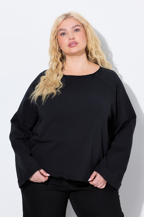 Rolled Edge Long Sleeve Sweatshirt