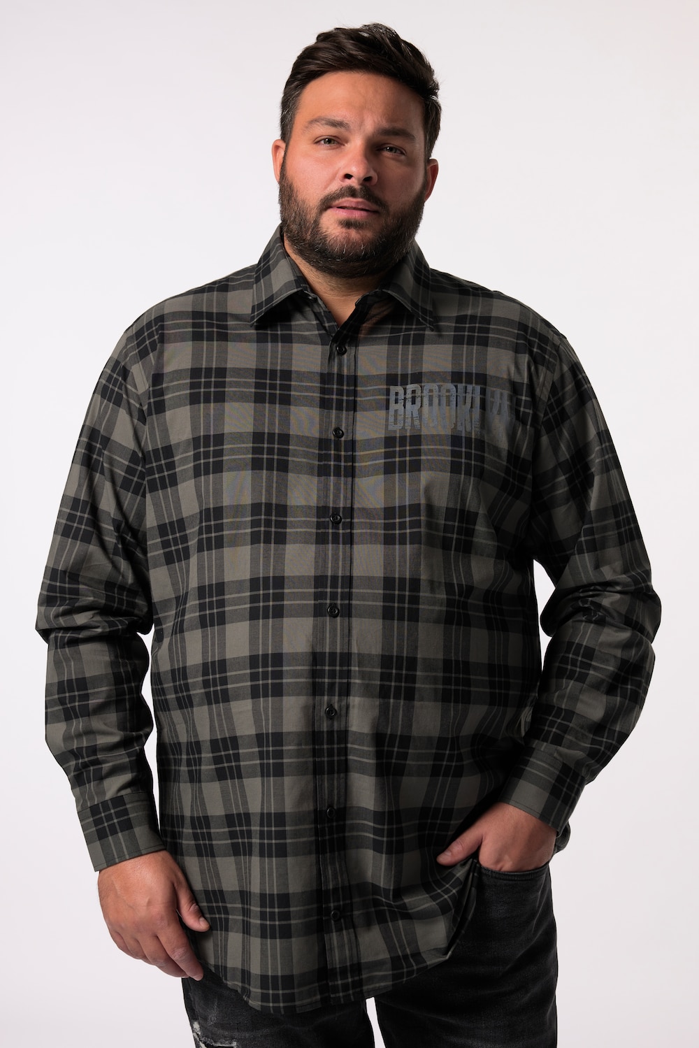 Men+ Karohemd, Langarm, Kentkragen, Comfort Fit, bis 8 XL
