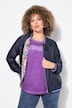 Omkeerbare blouson, effen/bloemen, college kraag, geribbelde boordjes