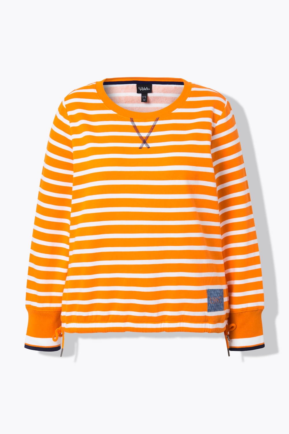 Stora storlekar Sweatshirt, Dam, orange, storlek: 46/48, Bomull/Polyester, Ulla Popken