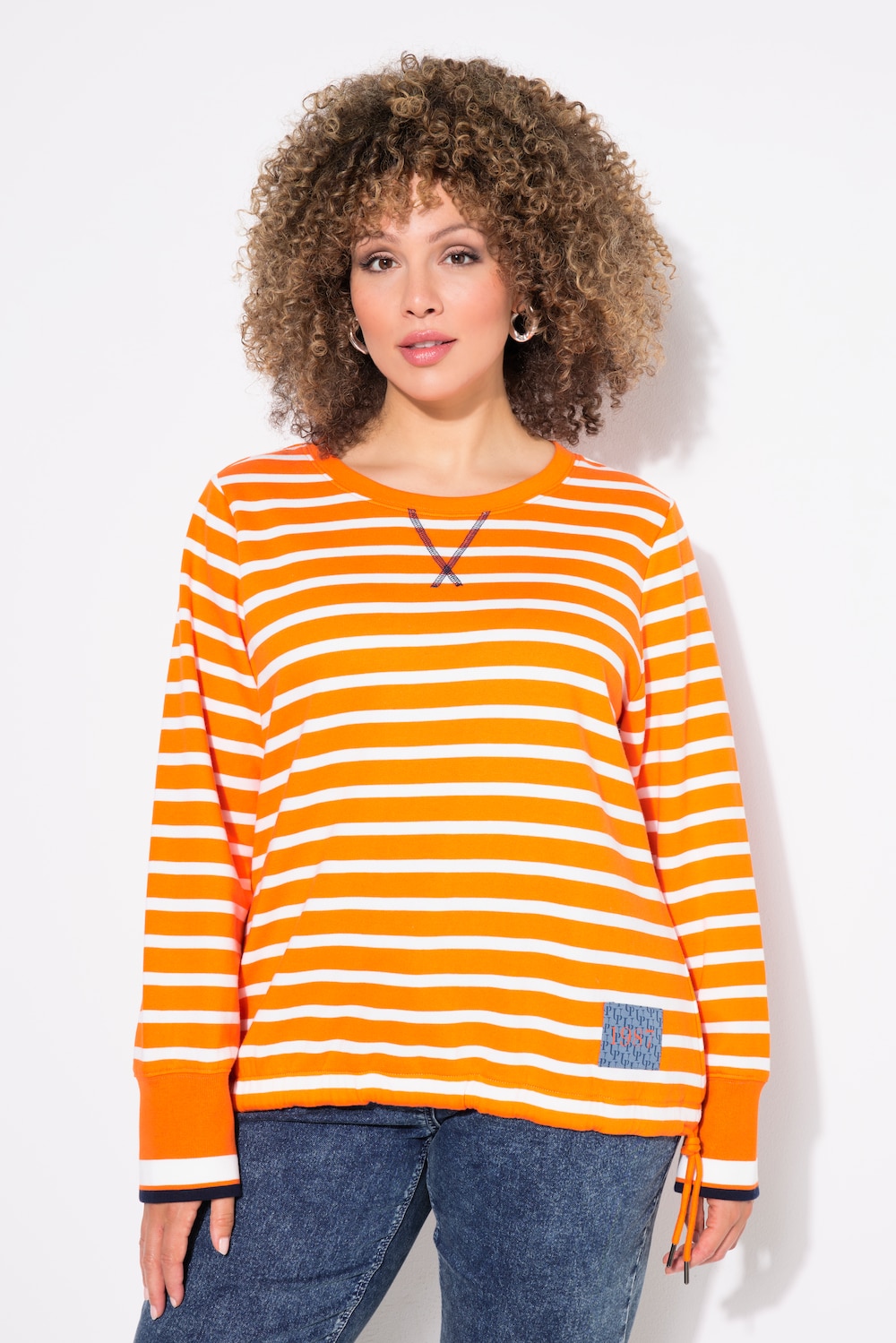 Große Größen Sweatshirt, Damen, orange, Größe: 62/64, Baumwolle/Polyester, Ulla Popken