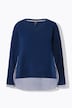 2-in-1-Sweatshirt, V-Ausschnitt, Langarm