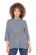 Tričko, pruhy, A střih, stojáček, 3/4 rukávy