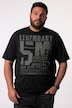 Men+ T-shirt, korte mouwen, Buikfit, borstprint, tot maat 8 XL