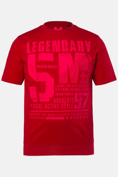 Men+ T-Shirt, Halbarm, Bauchfit, Brustprint, bis 8 XL