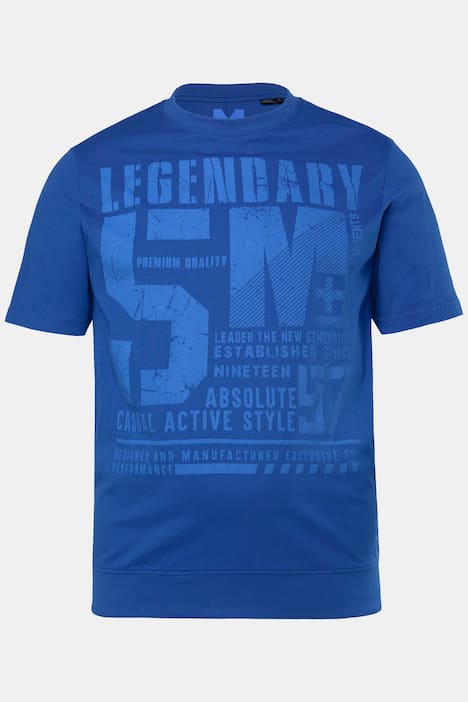 Men+ T-Shirt, Halbarm, Bauchfit, Brustprint, bis 8 XL