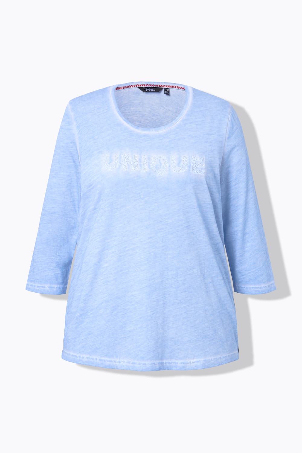 Stora storlekar Shirt, Dam, blå, storlek: 58/60, Bomull, Ulla Popken