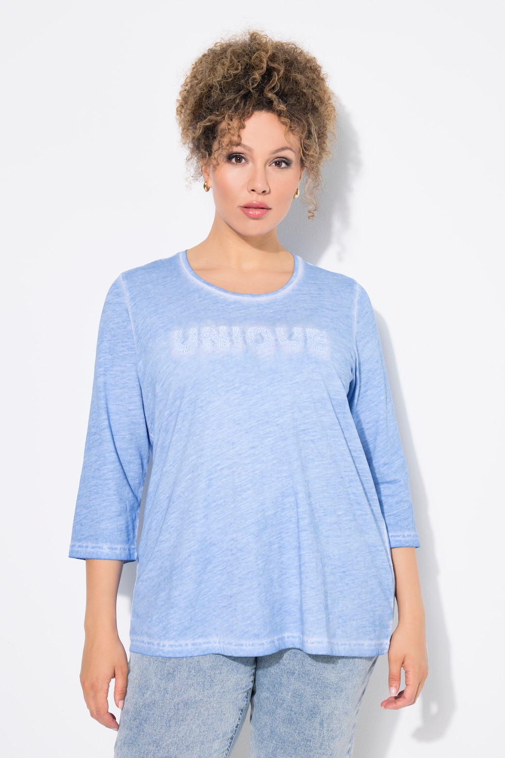 Große Größen Shirt, Damen, blau, Größe: 58/60, Baumwolle, Ulla Popken