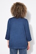 T-skjorte, statementbroderi, klassisk, rund hals, 3/4-erme