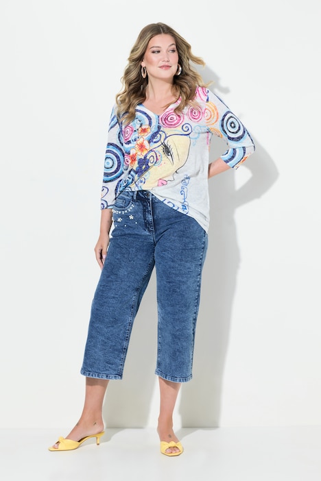 Jeans-Culotte, Wide Legs, 5-Pocket, Moon Wash