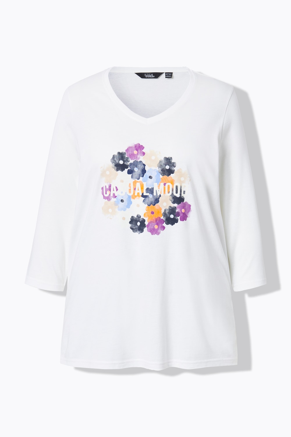 Stora storlekar Shirt, Dam, vit, storlek: 54/56, Syntetfibrer/Bomull, Ulla Popken