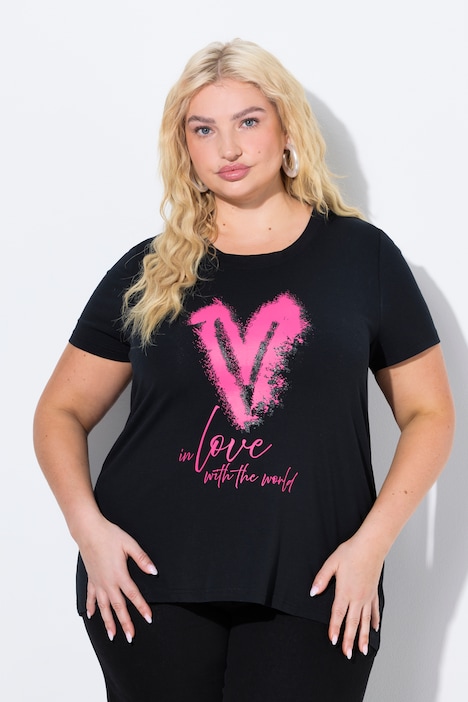 T-shirt, cuore, Classic, girocollo, mezza manica