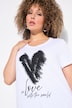 T-shirt, cuore, Classic, girocollo, mezza manica