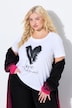 T-shirt, cuore, Classic, girocollo, mezza manica